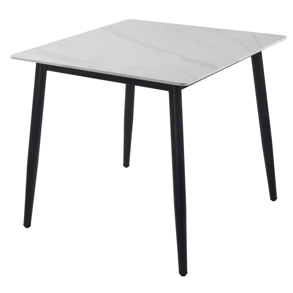 Mesa Comedor Cuadrada 80x80 marmol sintetico