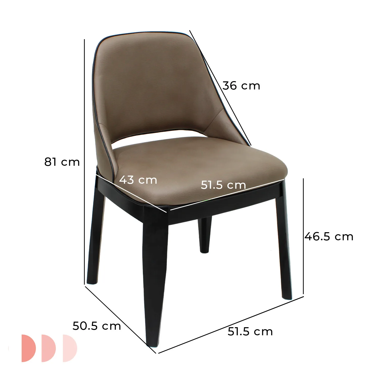 Silla Branco x 2 ángulo 6