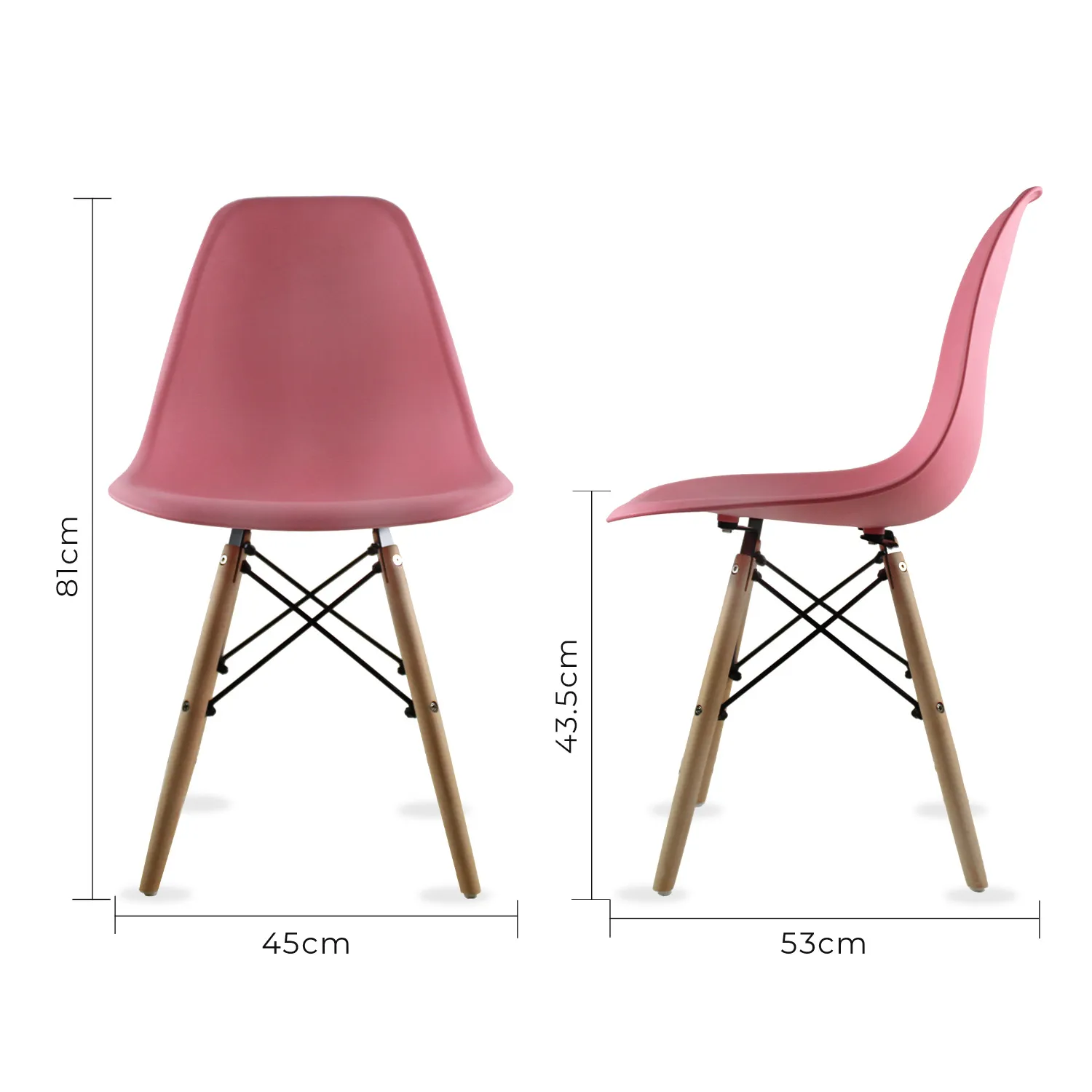 Silla Eames x 10 ángulo 3