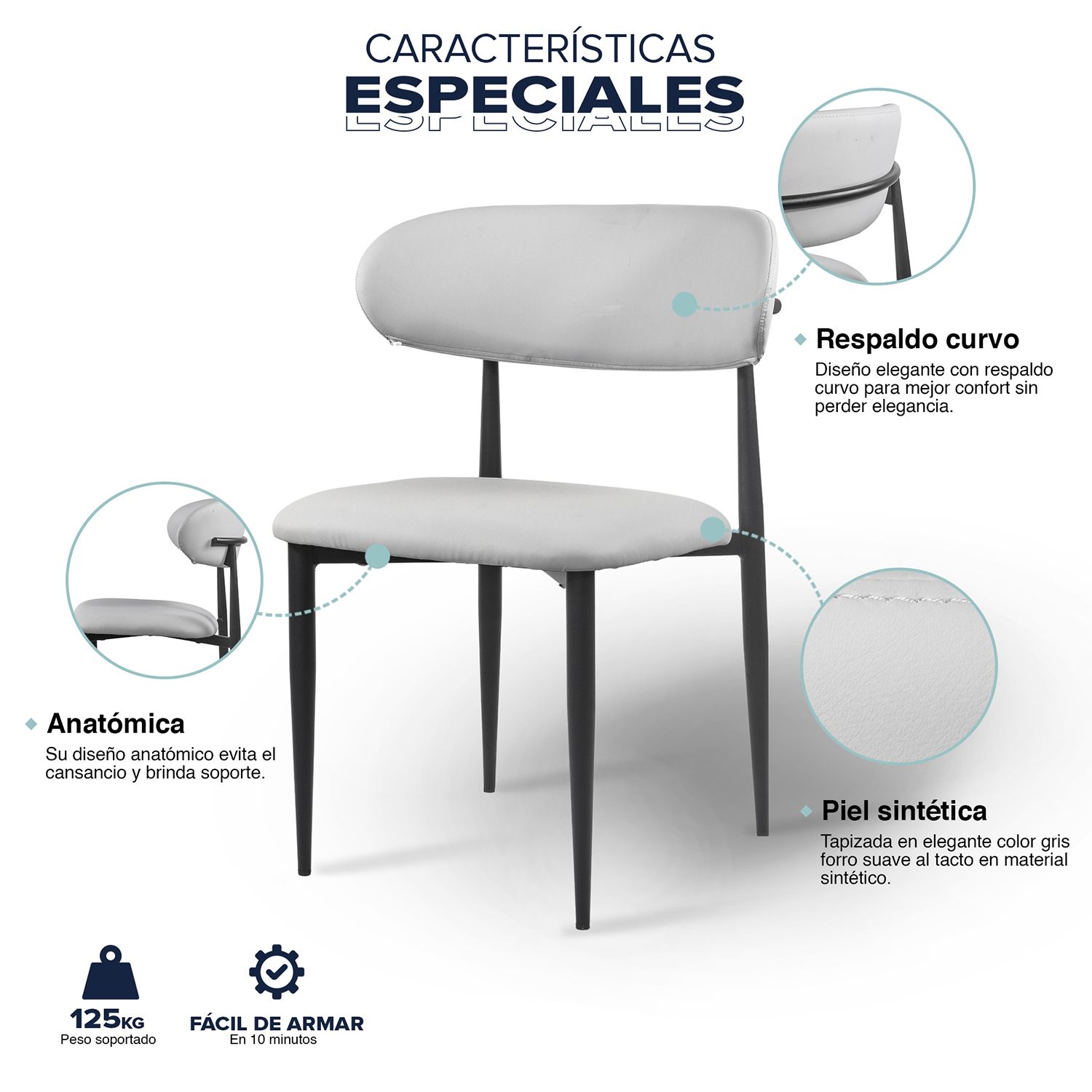 Silla Restaurante ángulo 4
