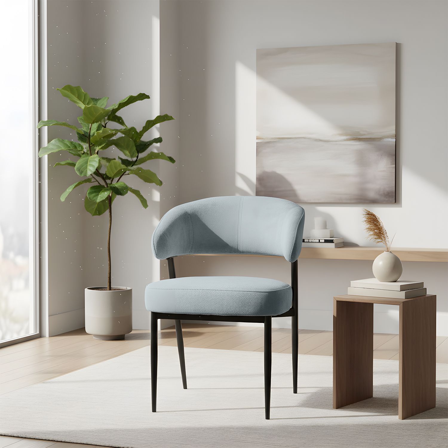 Silla Tapizada Comedor x 2 ángulo 3